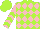 Silk - Lime green and pink diamonds, lime chevrons on pink sleeves