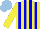 Silk - Yellow, blue stripes, light blue cap