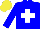 Silk - Blue,white cross,sleeves, yellow cap