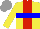 Silk - Yellow,red stripe, blue hoop, grey cap