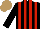 Silk - Black,red stripes, light brown cap