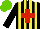 Silk - Black, yellow stripes, red cross, light green cap