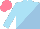 Silk - Sky blue,light blue diagonal halves, salmon cap