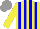 Silk - Yellow, blue stripes, grey cap