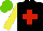 Silk - Black, red cross, yellow sleeves, light green cap