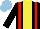 Silk - Black, red stripes, yellow stripe, light blue cap