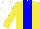 Silk - Yellow, blue stripe, white cap