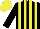 Silk - Black, yellow stripes, yellow cap