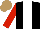 Silk - Black,white stripe,red sleeves, light brown cap
