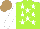 Silk - Lime, white stars, sleeves, light brown cap