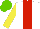 Silk - White, red stripe, yellow sleeves, light green cap