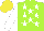 Silk - Lime, white stars, sleeves, yellow cap