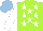 Silk - Lime, white stars, sleeves, light blue cap