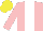 Silk - Pink, white stripe, yellow cap