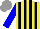 Silk - Yellow, black stripes, blue sleeves, grey cap