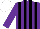 Silk - Purple, black stripes, white sleeves ,purple arm hoop, white cap