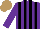Silk - Purple, black stripes, white sleeves ,purple arm hoop, light brown cap