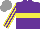 Silk - Purple,yellow hoop,stripes sleeves, grey cap