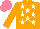 Silk - Orange,white stars,sleeves,orange stars, salmon cap