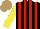 Silk - Black, red stripes ,black sleeves,yellow arm hoop, light brown cap