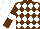 Silk - Brown, white diamonds, brown sleeves, white armlets, white cap