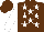 Silk - brown, white stars, white sleeves