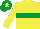 Silk - Yellow, emerald green hoop, yellow sleeves, emerald green cap, yellow star