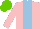 Silk - Pink, light blue stripe, pink sleeves, light green cap