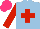 Silk - Light blue, red cross, red sleeves, hot pink cap