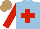 Silk - Light blue, red cross, red sleeves, light brown cap