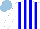 Silk - White, blue stripes, white sleeves, light blue cap