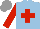 Silk - Light blue, red cross, red sleeves, grey cap