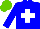 Silk - Blue, white cross, light green cap
