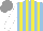 Silk - Light blue, yellow stripes, white sleeves, grey cap