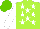 Silk - Lime, white stars, sleeves, light green cap