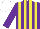 Silk - Purple, yellow stripes, white cap