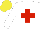 Silk - White, red cross, yellow cap