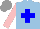 Silk - Light blue, blue cross, pink sleeves, grey cap