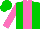 Silk - Green-light body, rose stripe, rose arms, green-light cap