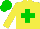 Silk - Yellow, green cross, cap