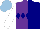Silk - Purple, navy halves, navy diamond hoop, white sleeves, light blue cap