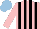 Silk - Pink, black stripes, light blue cap