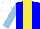 Silk - Blue, yellow stripe, light blue sleeves, white cap