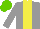 Silk - Grey, yellow stripe, light green cap