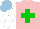 Silk - Pink, green cross, white sleeves, light blue cap