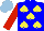 Silk - Blue, yellow spades, red sleeves, light blue cap