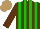 Silk - Brown, green stripes, brown sleeves, light brown cap