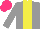 Silk - Grey, yellow stripe, hot pink cap