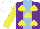 Silk - Purple, yellow spades, light blue stripe, yellow sleeves, white cap