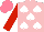 Silk - Pink, white spades, red sleeves, salmon cap